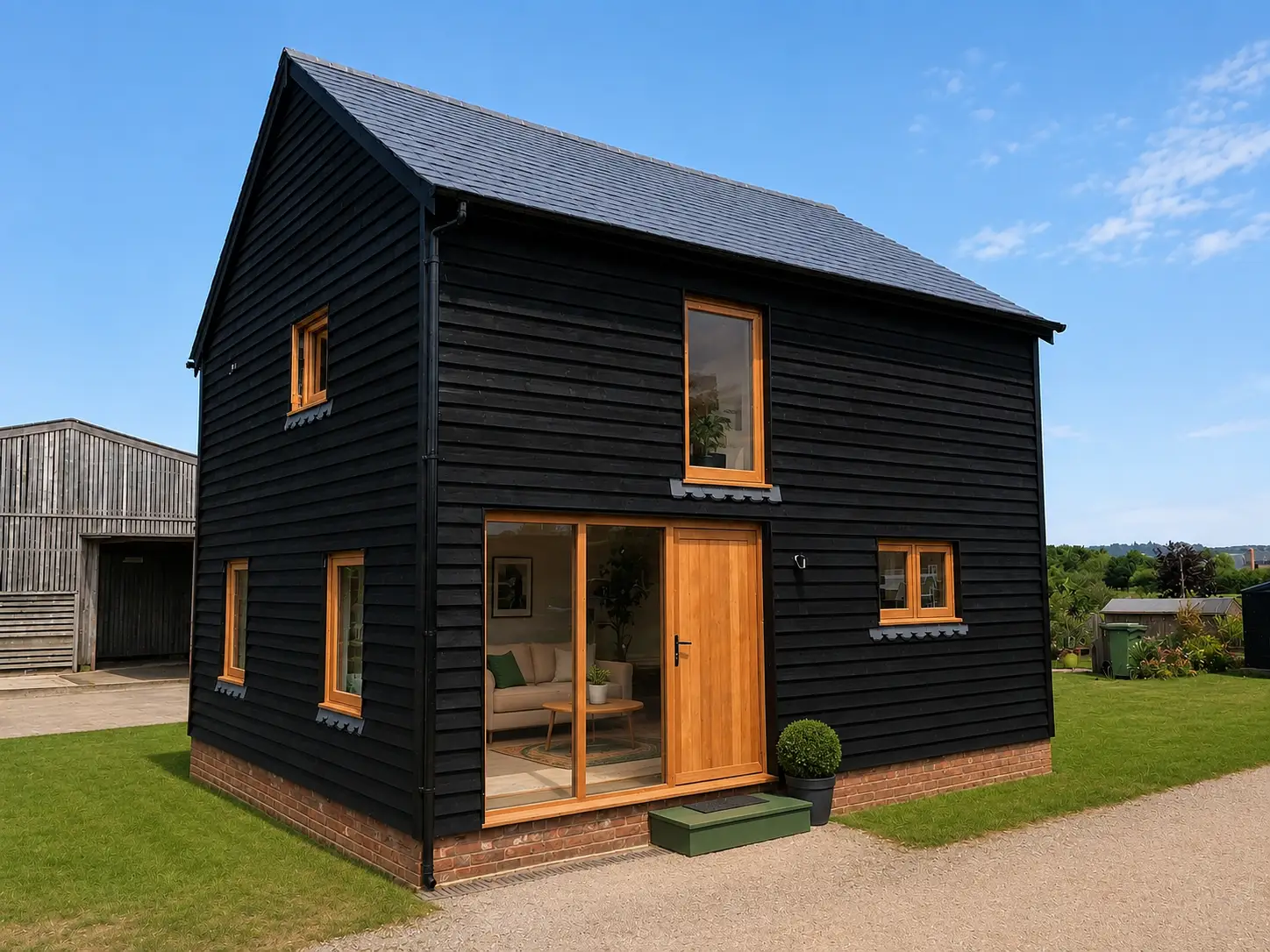 New casement windows and a front door for a contemporary Sussex home